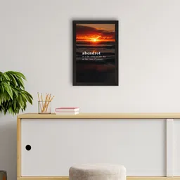 eCraftIndia Black & Orange Motivational Quote Printed Framed UV Art Painting-picture-22