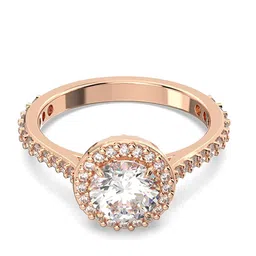 SWAROVSKI Rose Gold-Plated White Crystal Studded Ring-picture-21