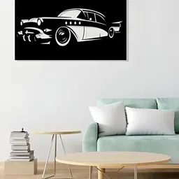 ARTROOMS Black Vintage Car Metal Wall Hanging-image-93