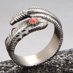 MEENAZ Men Silver Plated Stainless Steel Dragon Claw Finger Ring-picture-22