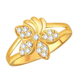 Vighnaharta Gold Plated CZ Stone Studded Finger Ring image 2