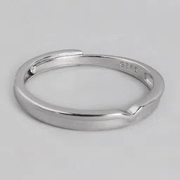 Zavya Men Rhodium-Plated 925 Pure Sterling Silver Finger Ring image 2