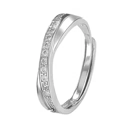 Peora Silver-Plated AD-Studded Finger Ring image 3