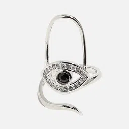 SOHI Gold-Plated Stones-Studded Nail Ring image 2