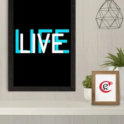 eCraftIndia Black & White Motivational Quote Printed Satin Matt Texture UV Art Painting image 3