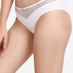 SOIE Women Mid Rise Medium Coverage Lacy Briefs image 3