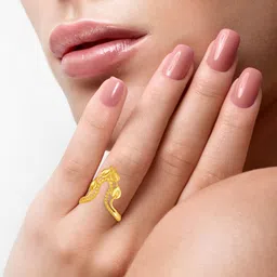 Vighnaharta Gold-Plated Ghoda Vanki Ring image 3