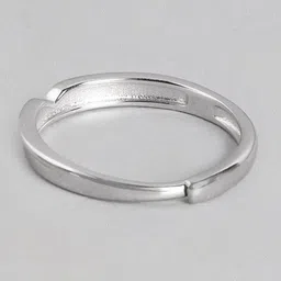 Zavya Men Rhodium-Plated 925 Pure Sterling Silver Finger Ring image 3