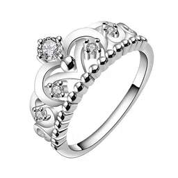 Yellow Chimes Silver-Plated Crystal-Studded Finger Ring image 3