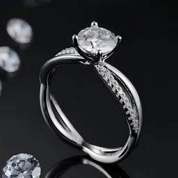 KARISHMA KREATIONS Set Of 2 Silver-Plated Cubic Zirconia-Studded Adjustable Finger Ring image 3