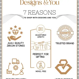 Designs & You Silver-Plated CZ Stone-Studded Adjustable Finger Ring image 3