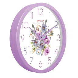 RANDOM White & Lavender Classic Number Modern Stylish Analogue Contemporary Wall Clock image 3