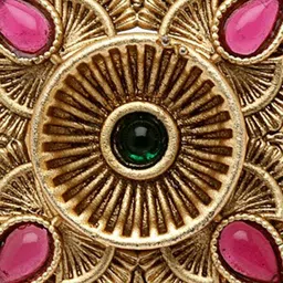 PANASH Gold-Plated Stone-Studded Adjustable Finger Ring image 4