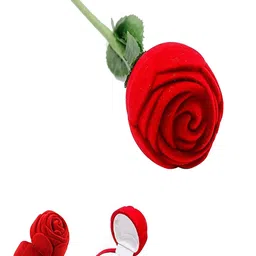 UNIVERSITY TRENDZ Set Of 2 Silver-Plated Embellished Crystal Finger Ring & Rose image 4