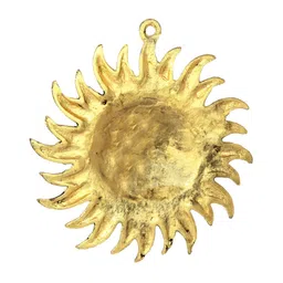 HANDICRAFTS PARADISE Gold Toned Sun Shaped Wall Hanging Decor image 4