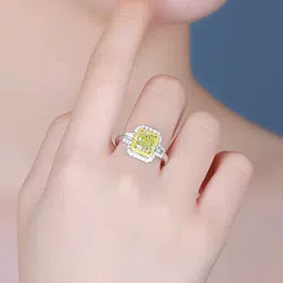 Designs & You Silver-Plated American Diamond Studded Finger Ring image 5