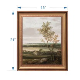 THE VINTAGE ARTISTRY Vintage Scenic Village Painting Wall Art image 5