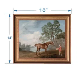 THE VINTAGE ARTISTRY Brown & Green Vintage Horse Framed Wall Art image 5