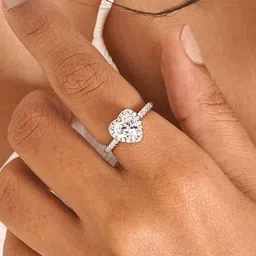 JOKER & WITCH Silver-Toned White Stone-Studded Adjustable Finger Ring image 5