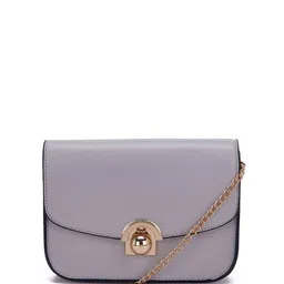 GIORDANO Grey PU Structured Sling Bag image 1