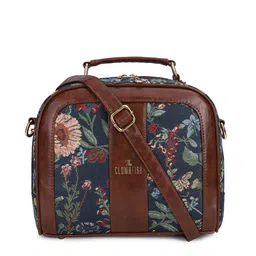 THE CLOWNFISH Floral Printed Leather Structured Sling Bag-picture-28