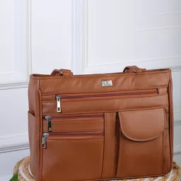 K London Leather Oversized Shopper Shoulder Bag-image-75