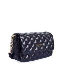 Lisa Haydon for Lino Perros Black Quilted Sling Bag image 4