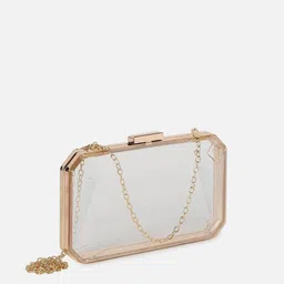 HAUTE SAUCE by Campus Sutra Transparent Box Clutch image 2