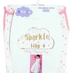 MiArcus Girls White & Pink Printed Knitted Sleeping Bag image 4