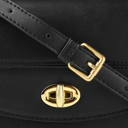 Sugarush Black PU Structured Sling Bag image 5