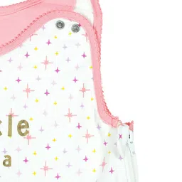 MiArcus Girls White & Pink Printed Knitted Sleeping Bag image 5