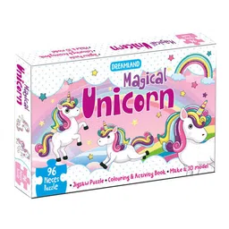 Dreamland Magical Unicorn Jigsaw Colouring Book-picture-22