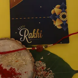YouBella Men Red Rudaraksh Rakhi With Greeting Card-picture-54