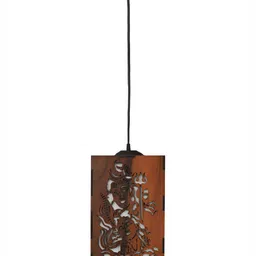 Gojeeva Brown Traditional Wooden Ceiling Lamp image 5