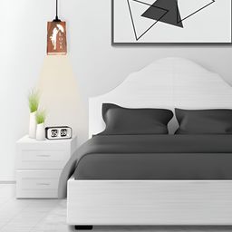 Gojeeva Brown and White Love Couple Wooden 10 Watts Rectangular Contemporary Ceiling Lamp-picture-22