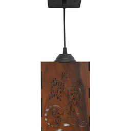 Gojeeva Brown 2 Pieces Wooden 10 Watts Traditional Ceiling Lamp image 3