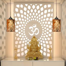 Gojeeva Brown Rectangle Textured Wooden Traditional Ceiling Lamp-picture-30