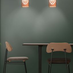 Gojeeva Brown Wooden 10 Watts Traditional Ceiling Lamp-picture-33