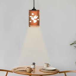 Gojeeva Brown 4 Pieces Textured Wooden Traditional Ceiling Lamp With Adjustable Cord-picture-40