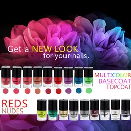PERPAA Set of Nail Enamel Removing Wipes & 4 High-Shine Long Lasting Nail Polish 5 ml Each image 3