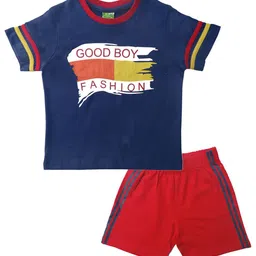 Clothe Funn Boys Printed Pure Cotton T-shirt With Shorts-picture-10