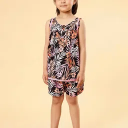 Biglilpeople Girls Tropical Printed Top With Shorts-image-21