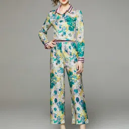 JC Collection Women Printed Shirt with Trousers-picture-15