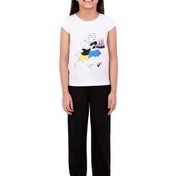 Kids Cave Girls Printed Top with Trousers-picture-42