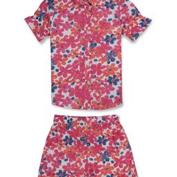 Gini and Jony Girls Printed Shirt With Short-picture-46