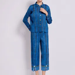 JC Collection Printed Shirt With Trousers-image-22