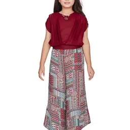 Peppermint Girls Pleated Top With Printed Palazzos-picture-18