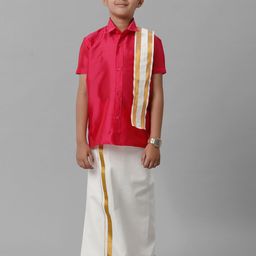 Ramraj Boys Shirt and Dhoti With Angavastram-picture-15
