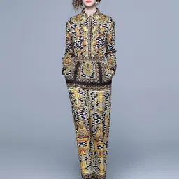 JC Collection Printed Spread Collar Long Sleeves Shirt with Trousers Co-Ords-picture-15