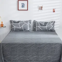 JC HOME Grey Printed Double King Bedding Set-picture-42